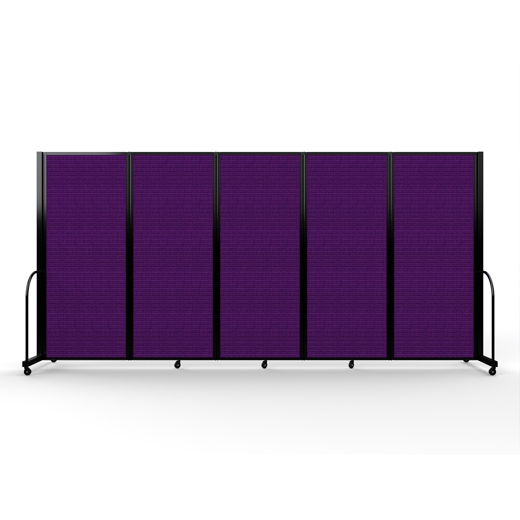 Screenflex Full Motion Divider — 6'10" x 14'1", Black Frame, Purple, Model# FSH-6105-B-DP
